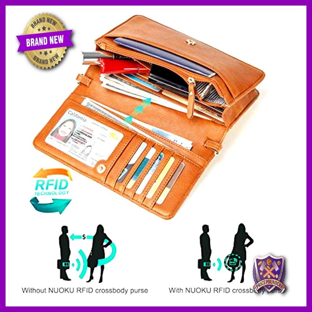 Small Crossbody Bag Cellphone Purse Wallet RFID Card Slots Adjustable Straps - Picture 6 of 7